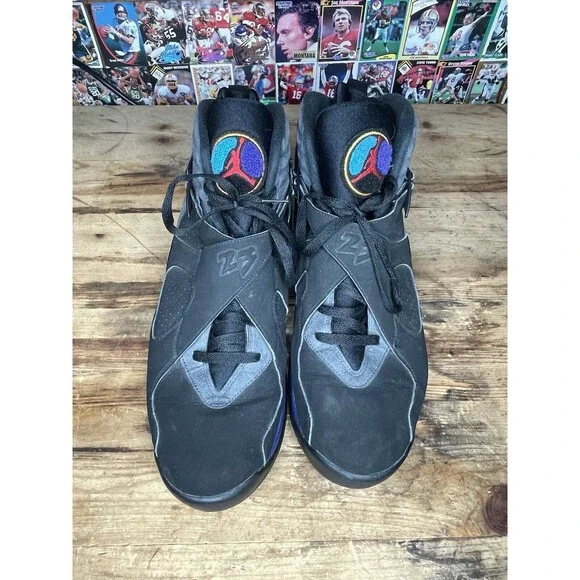 Size 15 - Jordan 8 Retro Aqua 2015 Playoff Chrome Men display picture 1